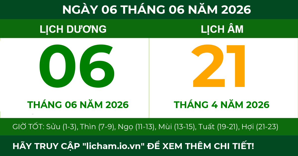 lịch âm ngày 06-06-2026