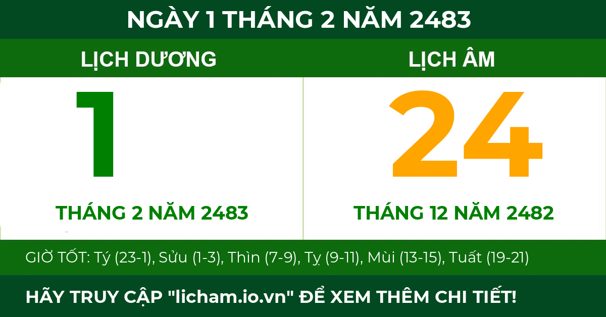 lịch âm ngày 1 tháng 2 năm 2483