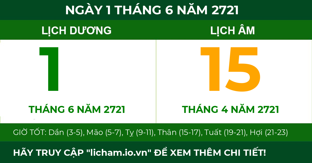 lịch âm ngày 1 tháng 6 năm 2721