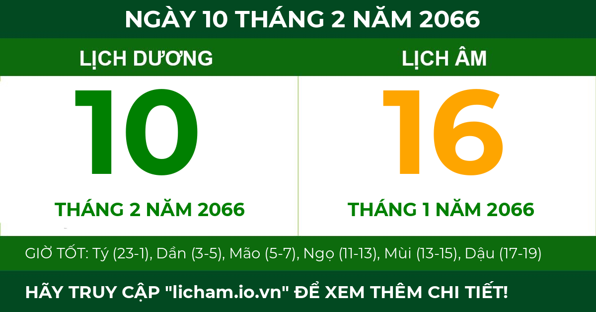 lịch âm ngày 10 tháng 2 năm 2066