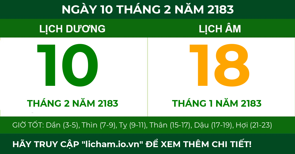 lịch âm ngày 10 tháng 2 năm 2183