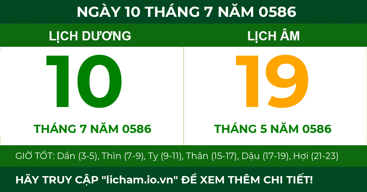 lịch âm ngày 10 tháng 7 năm 0586