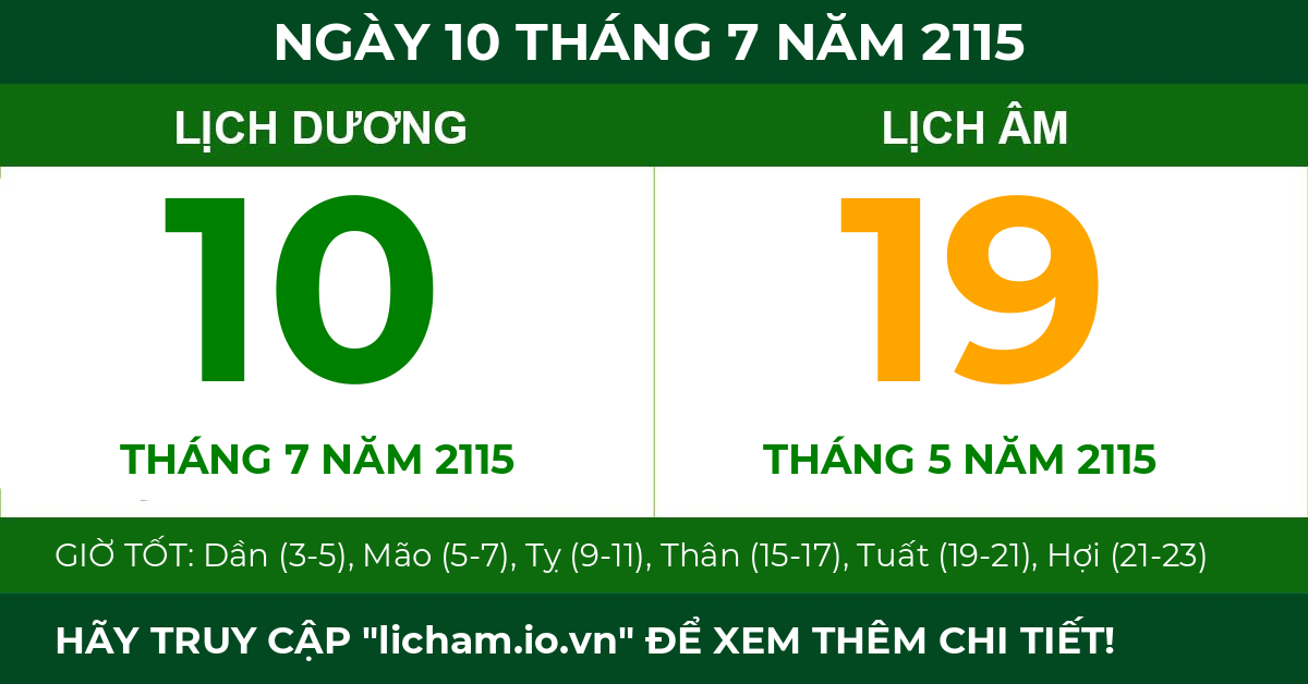lịch âm ngày 10 tháng 7 năm 2115