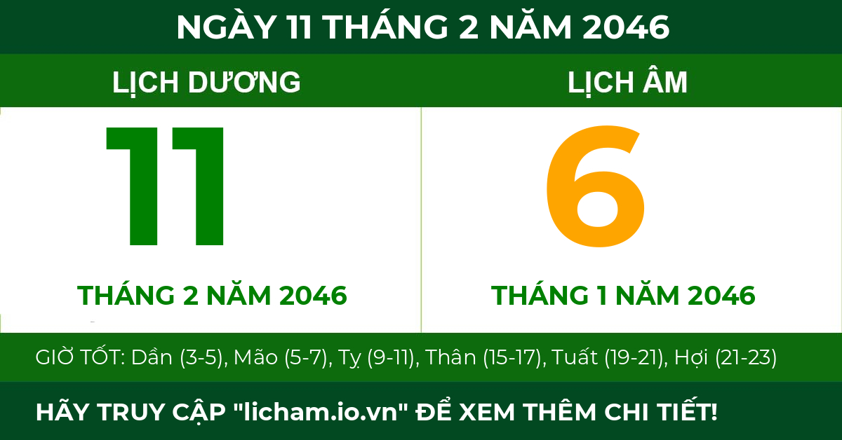 lịch âm ngày 11 tháng 2 năm 2046