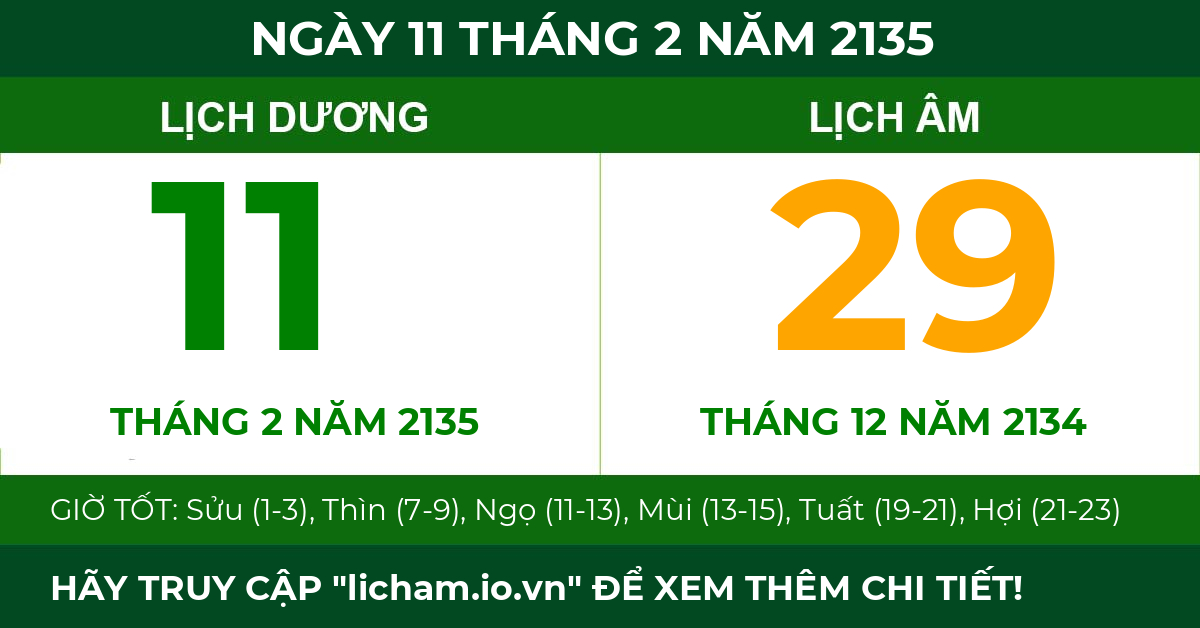 lịch âm ngày 11 tháng 2 năm 2135