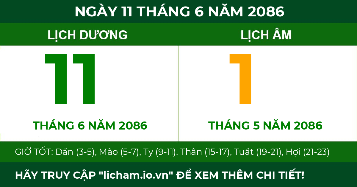 lịch âm ngày 11 tháng 6 năm 2086