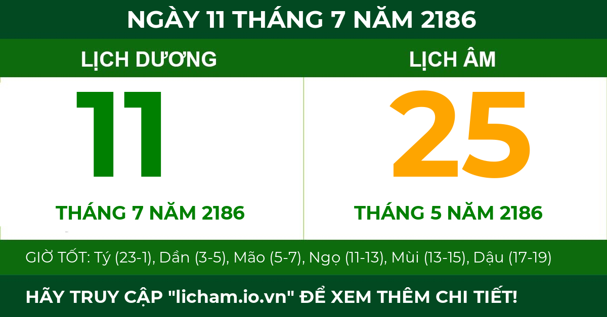 lịch âm ngày 11 tháng 7 năm 2186