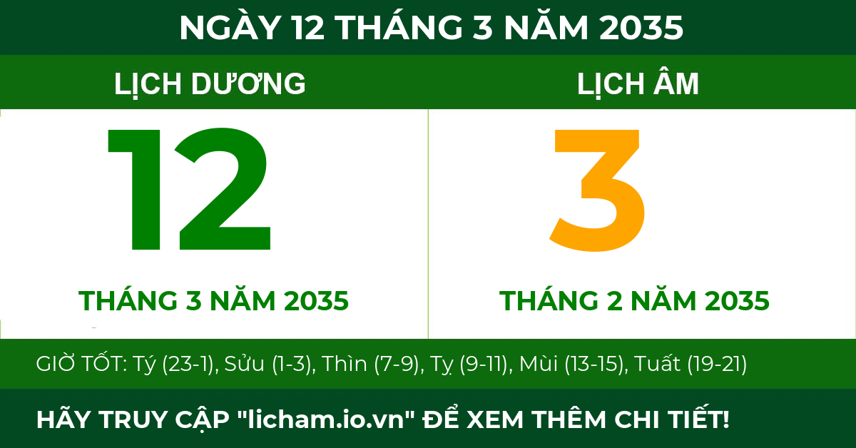 lịch âm ngày 12 tháng 3 năm 2035