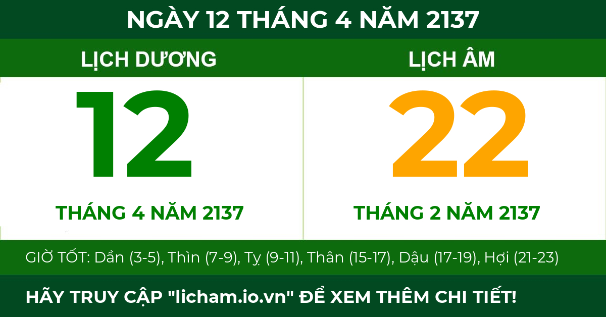 lịch âm ngày 12 tháng 4 năm 2137