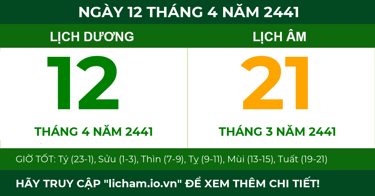 lịch âm ngày 12 tháng 4 năm 2441