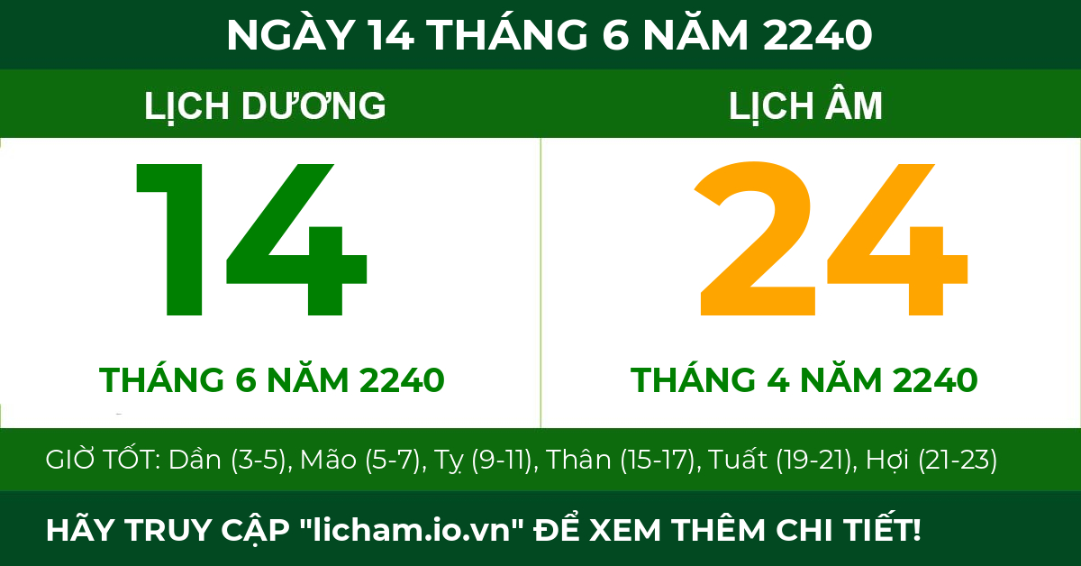 lịch âm ngày 14 tháng 6 năm 2240