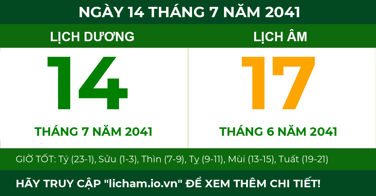 lịch âm ngày 14 tháng 7 năm 2041