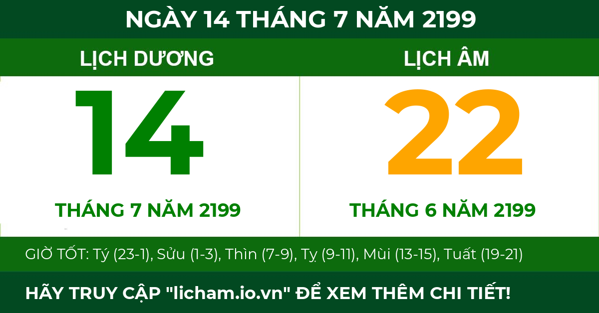 lịch âm ngày 14 tháng 7 năm 2199