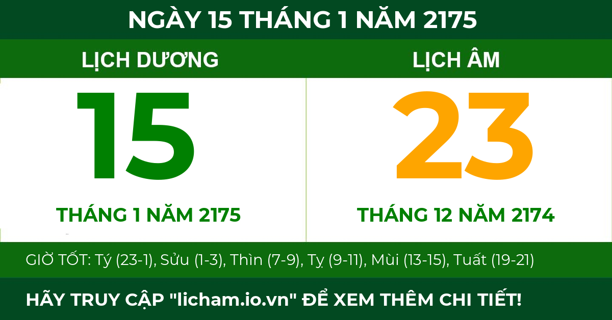 lịch âm ngày 15 tháng 1 năm 2175