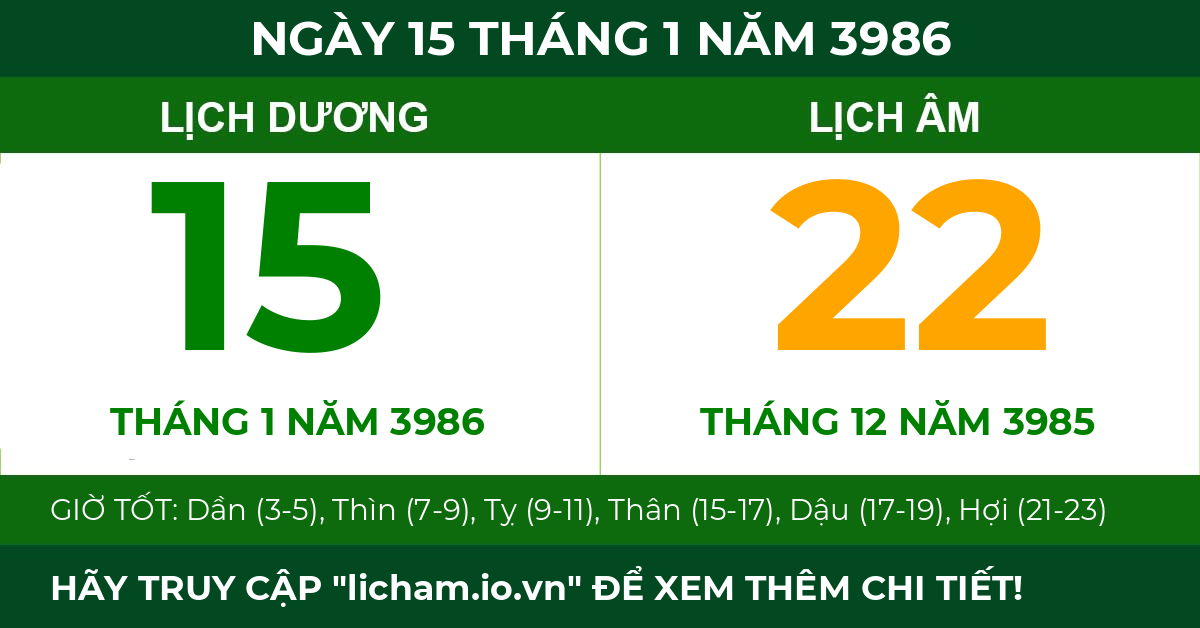 lịch âm ngày 15 tháng 1 năm 3986