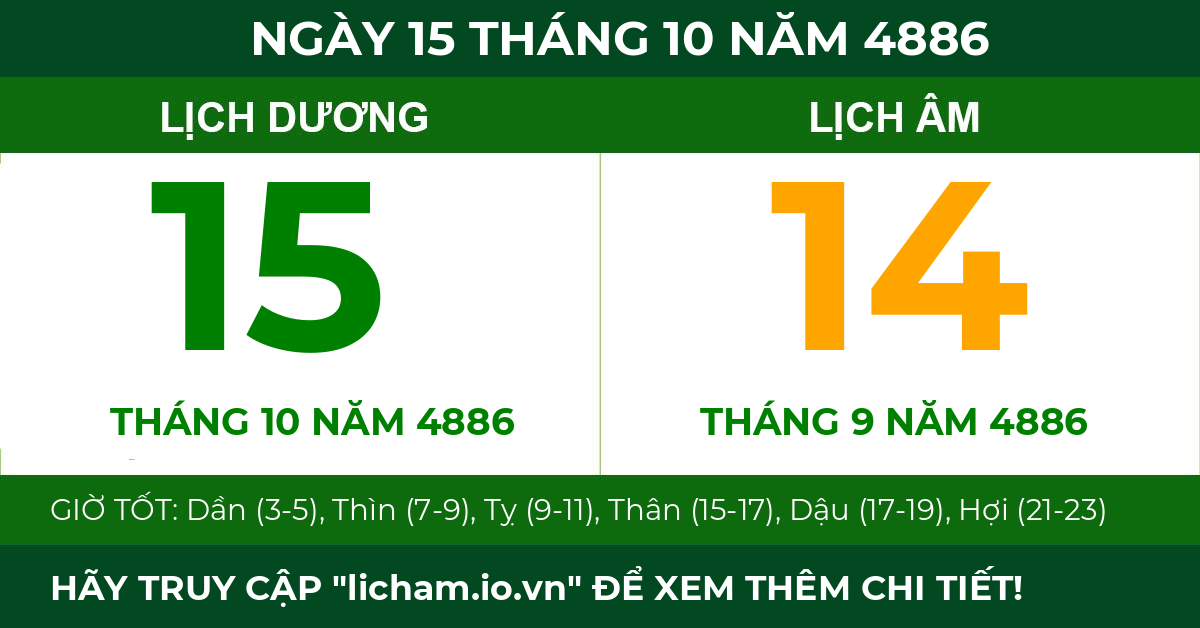 lịch âm ngày 15 tháng 10 năm 4886