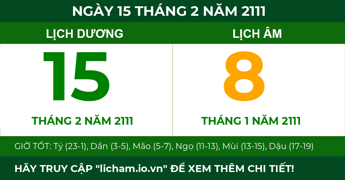 lịch âm ngày 15 tháng 2 năm 2111