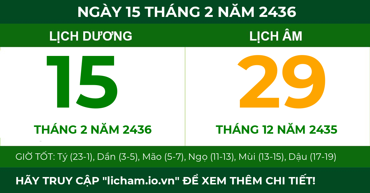 lịch âm ngày 15 tháng 2 năm 2436