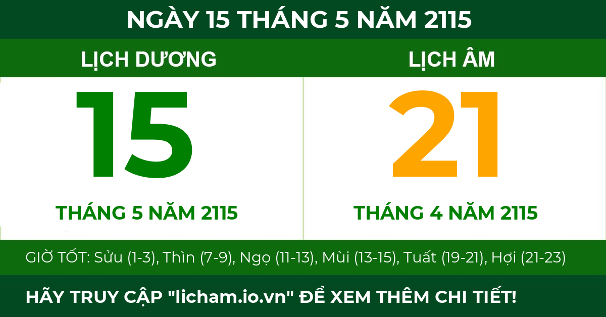lịch âm ngày 15 tháng 5 năm 2115