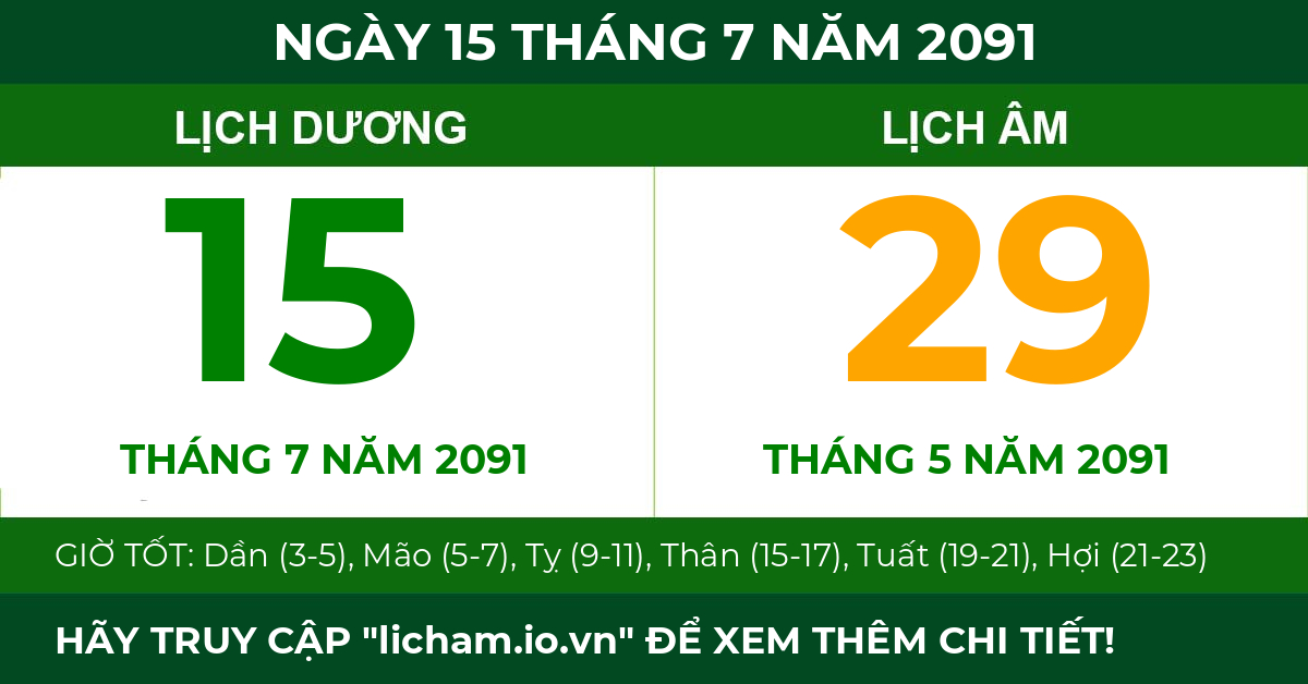 lịch âm ngày 15 tháng 7 năm 2091