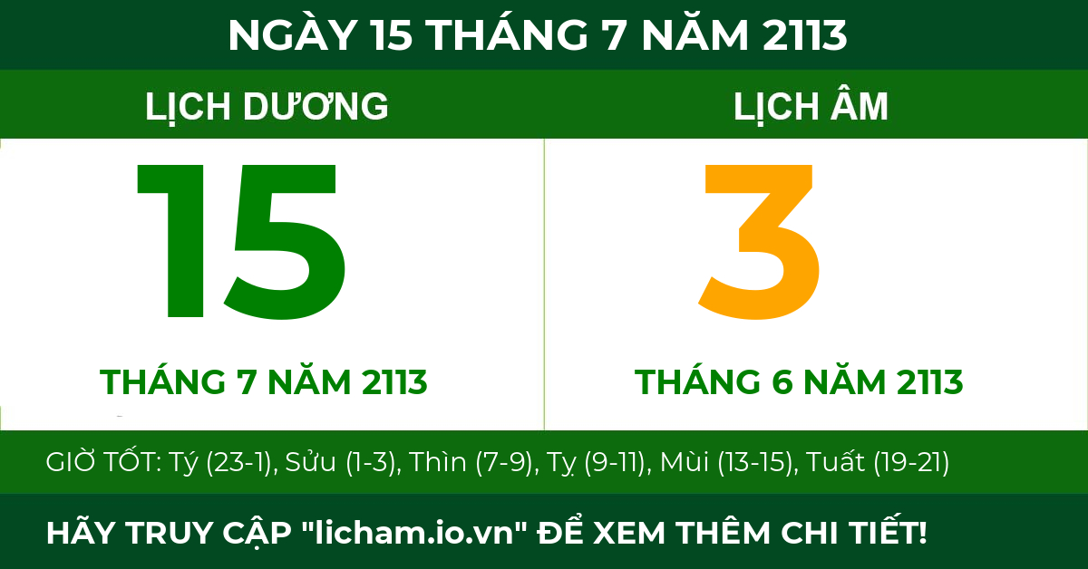 lịch âm ngày 15 tháng 7 năm 2113