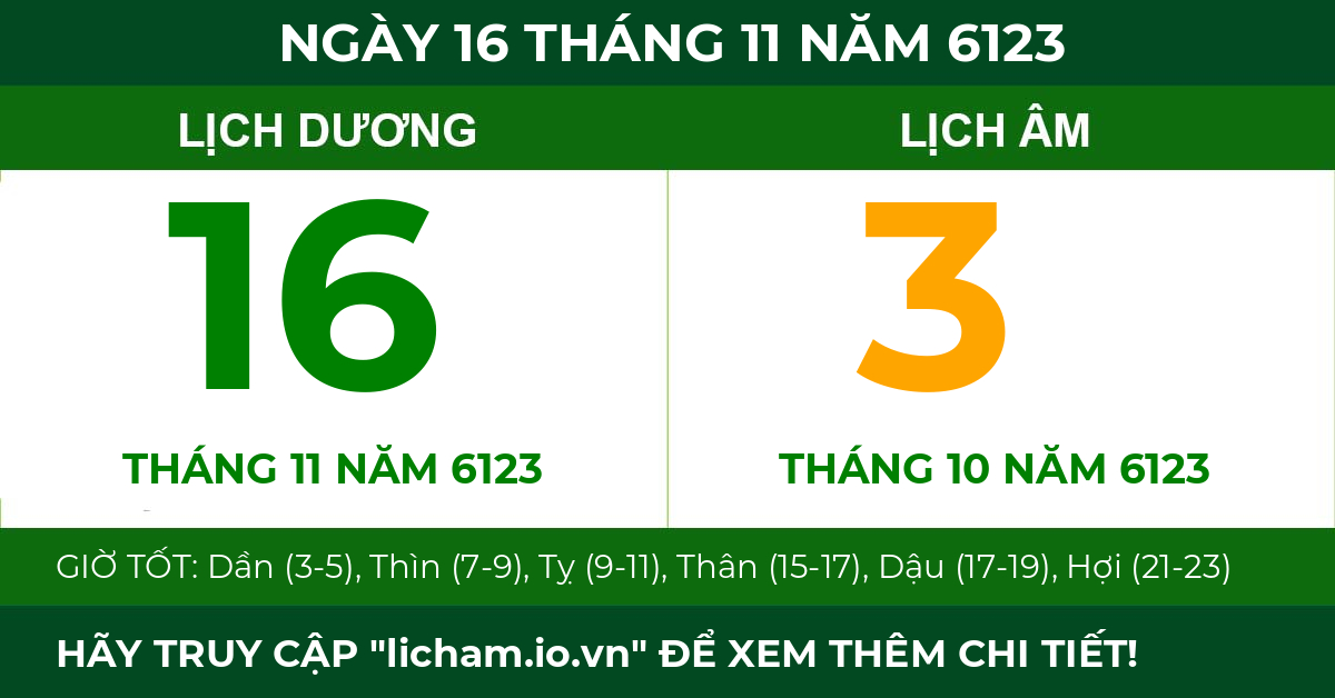 lịch âm ngày 16 tháng 11 năm 6123