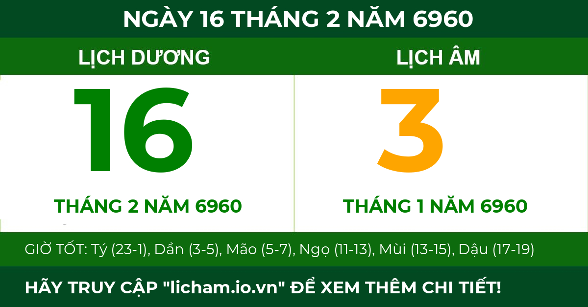 lịch âm ngày 16 tháng 2 năm 6960