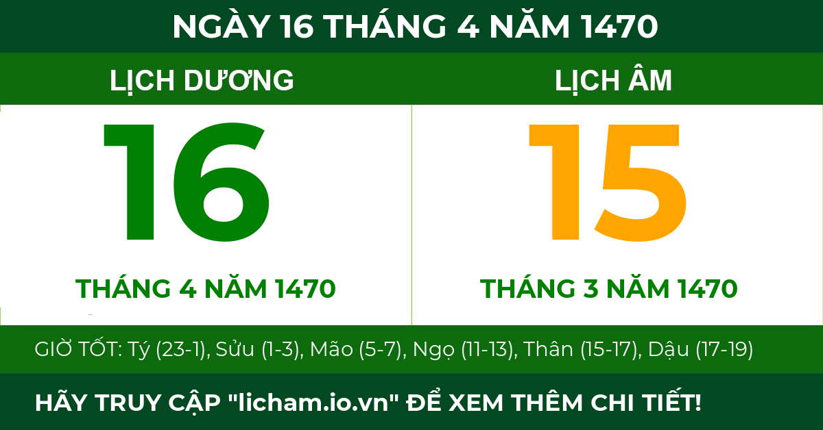lịch âm ngày 16 tháng 4 năm 1470