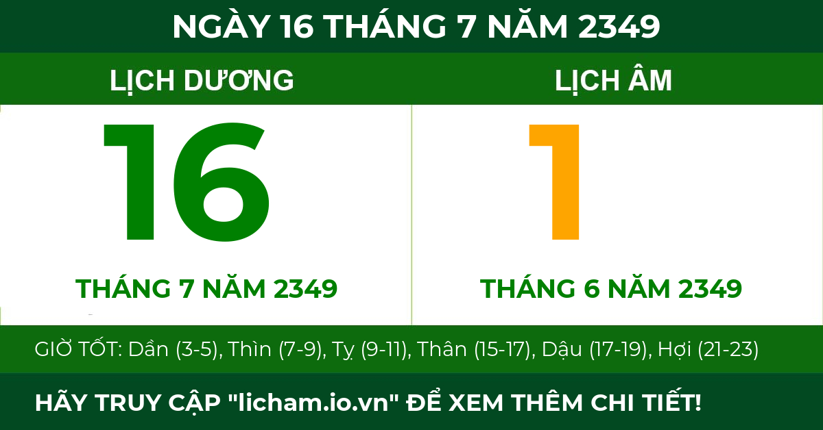 lịch âm ngày 16 tháng 7 năm 2349