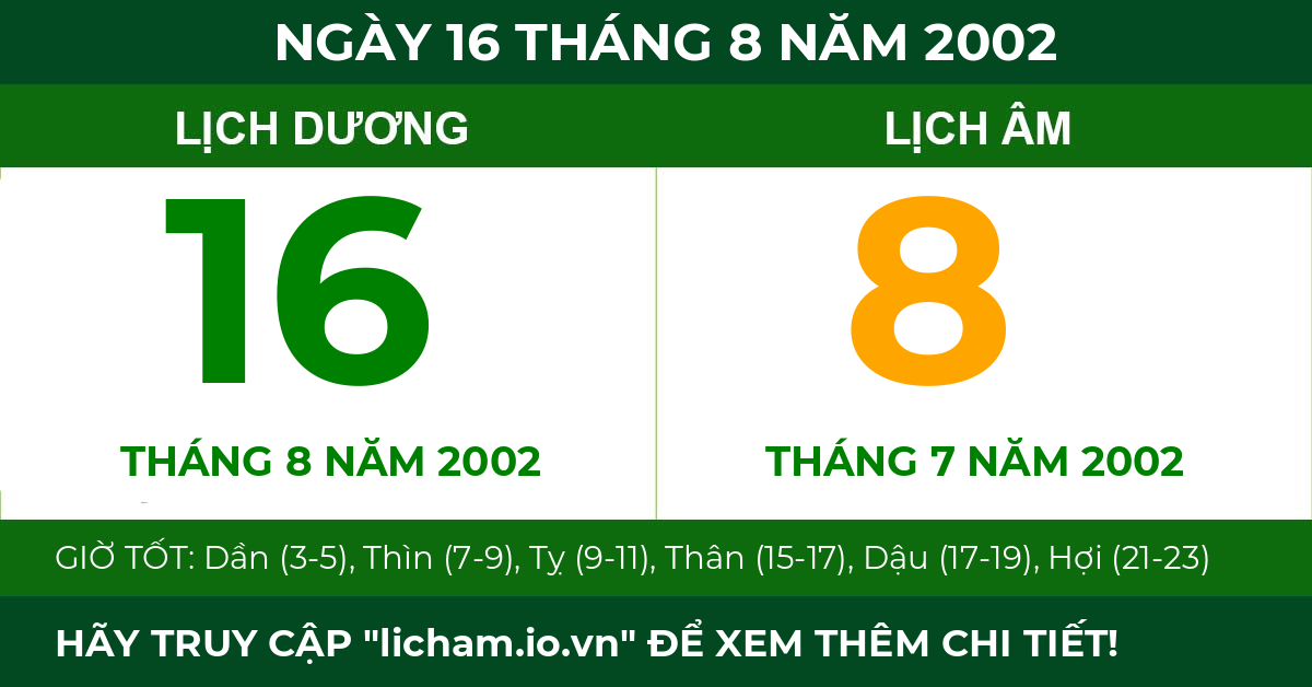 lịch âm ngày 16 tháng 8 năm 2002