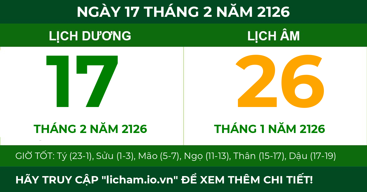 lịch âm ngày 17 tháng 2 năm 2126