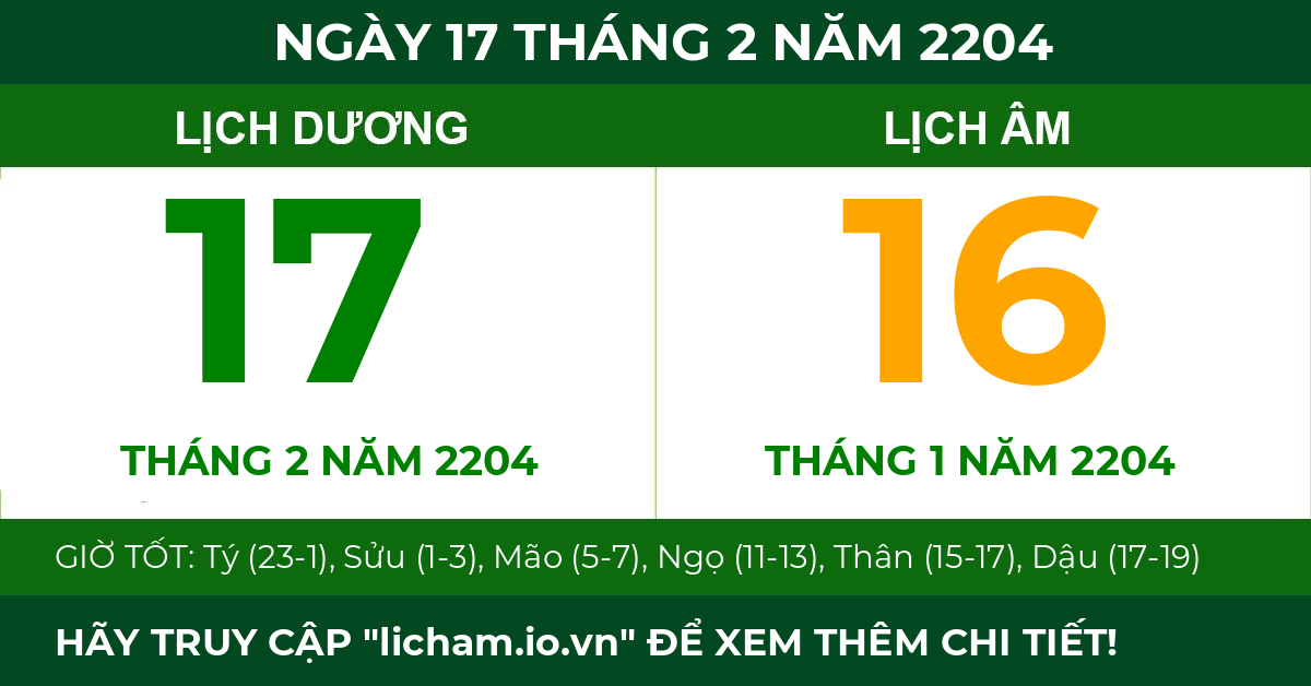 lịch âm ngày 17 tháng 2 năm 2204