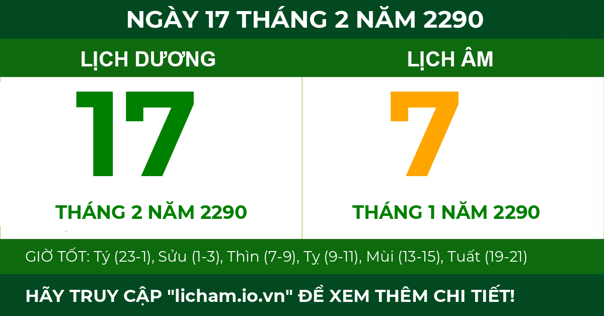 lịch âm ngày 17 tháng 2 năm 2290