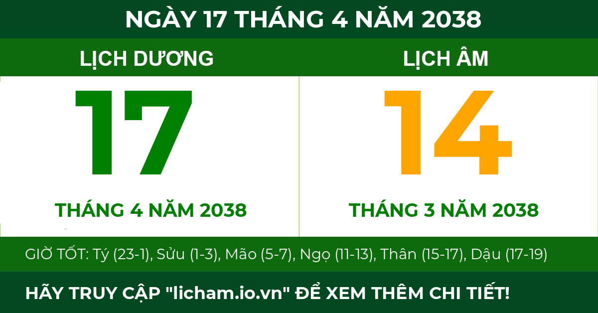 lịch âm ngày 17 tháng 4 năm 2038