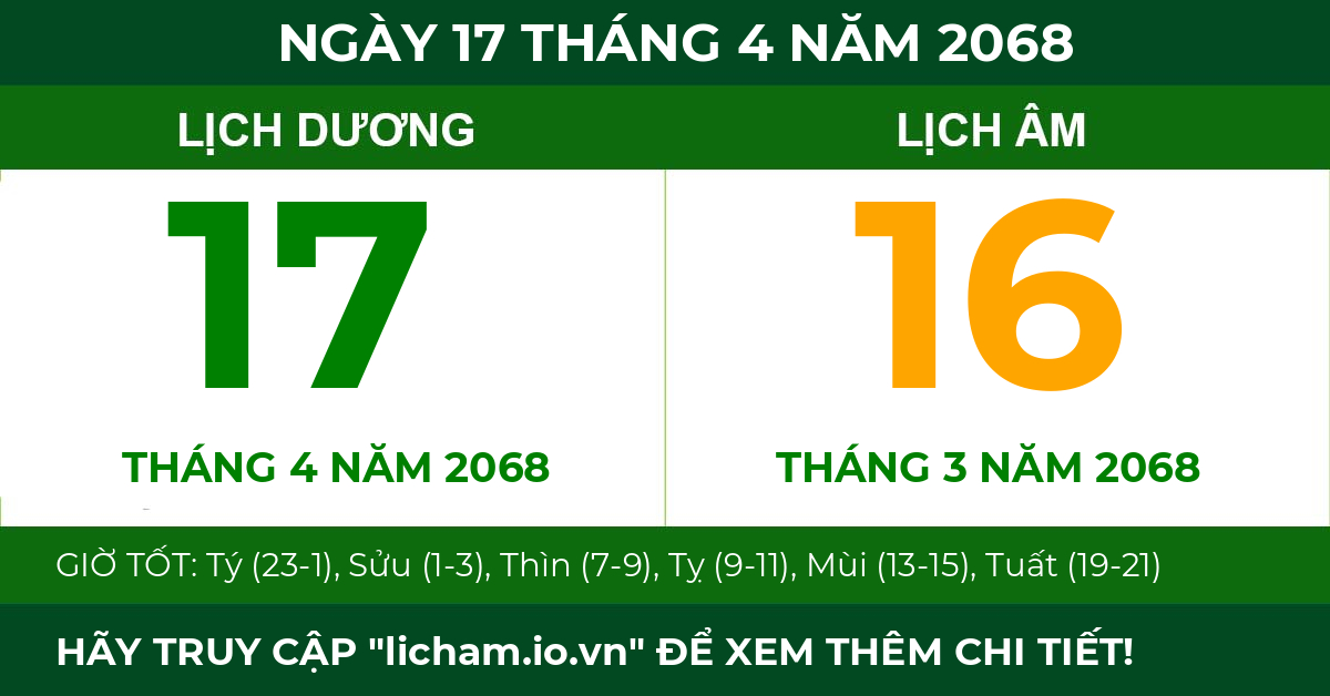 lịch âm ngày 17 tháng 4 năm 2068