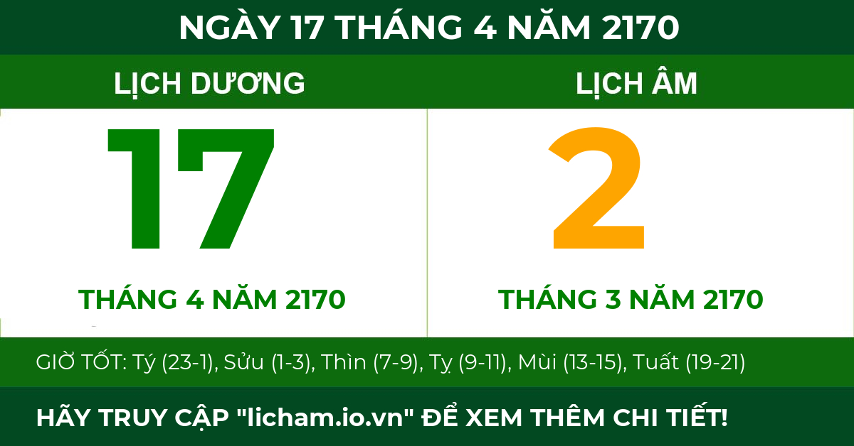 lịch âm ngày 17 tháng 4 năm 2170