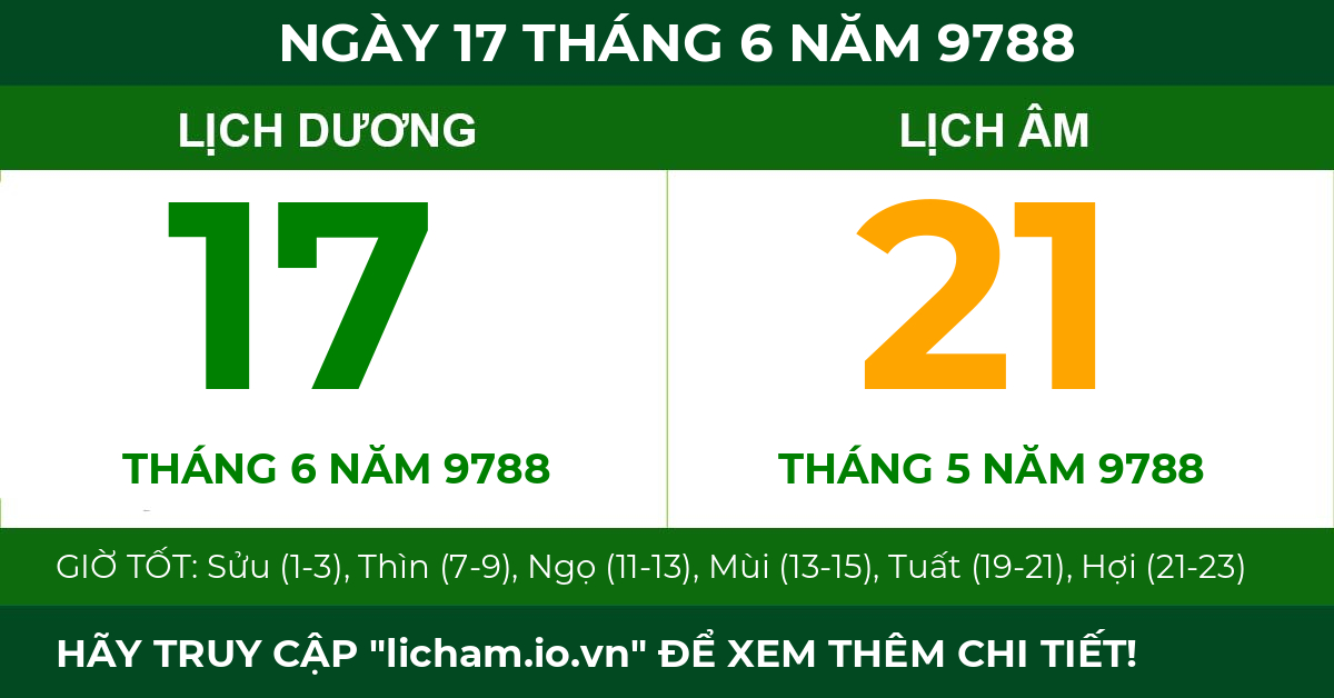 lịch âm ngày 17 tháng 6 năm 9788
