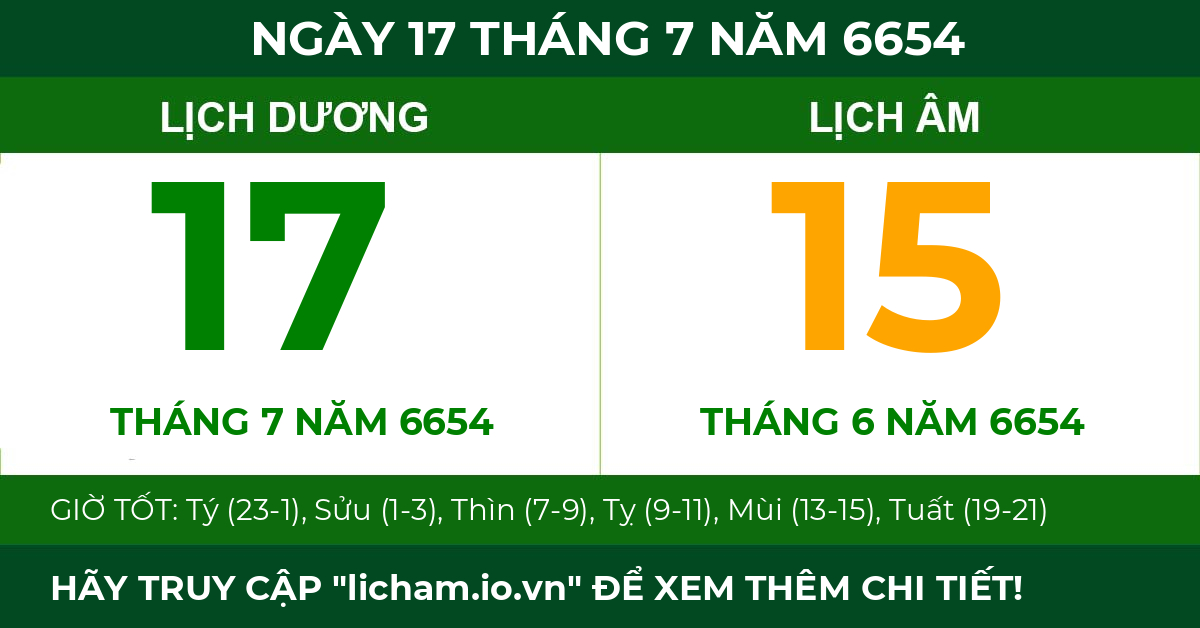 lịch âm ngày 17 tháng 7 năm 6654