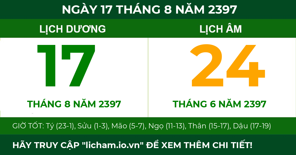 lịch âm ngày 17 tháng 8 năm 2397