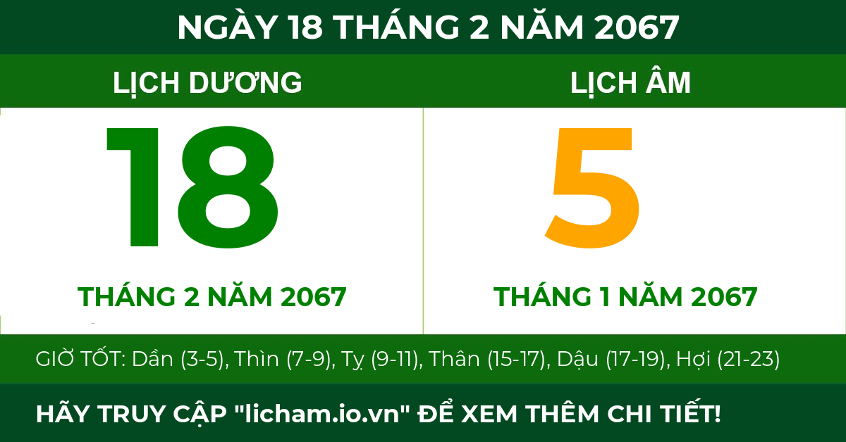 lịch âm ngày 18 tháng 2 năm 2067