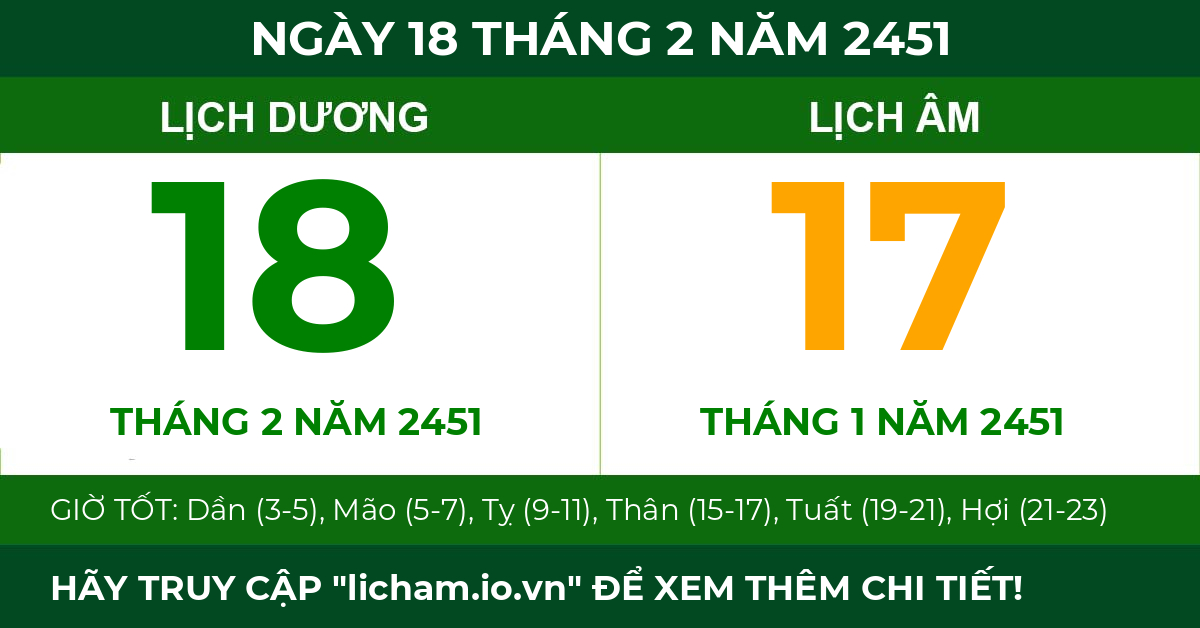 lịch âm ngày 18 tháng 2 năm 2451