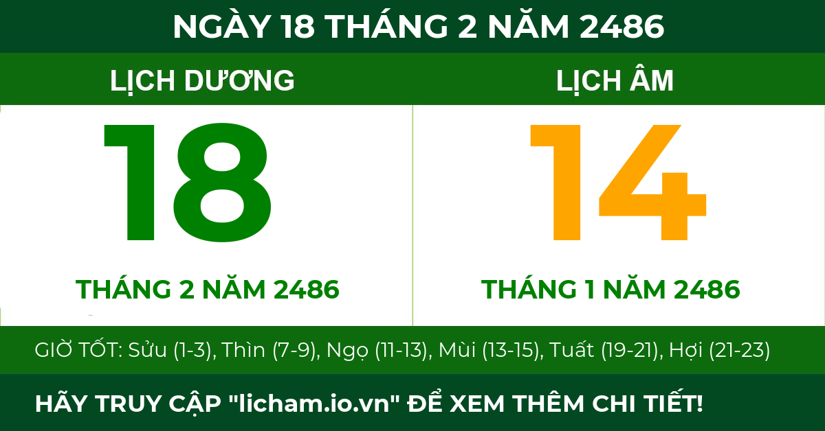 lịch âm ngày 18 tháng 2 năm 2486