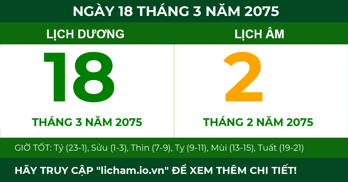 lịch âm ngày 18 tháng 3 năm 2075