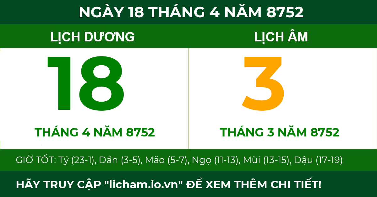 lịch âm ngày 18 tháng 4 năm 8752