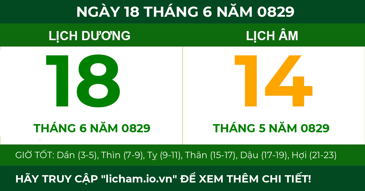 lịch âm ngày 18 tháng 6 năm 0829