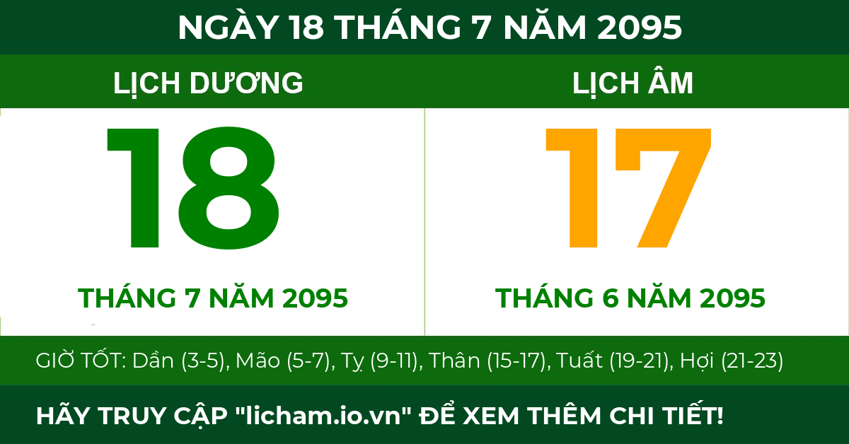 lịch âm ngày 18 tháng 7 năm 2095