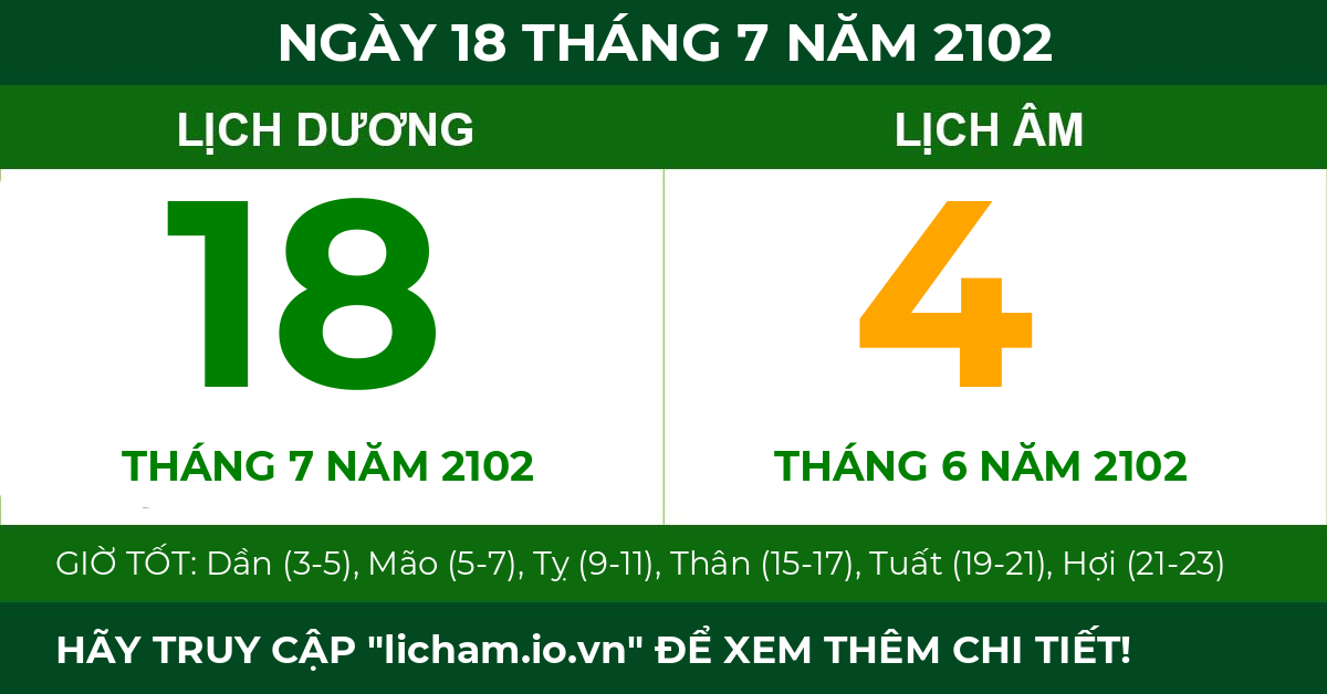 lịch âm ngày 18 tháng 7 năm 2102