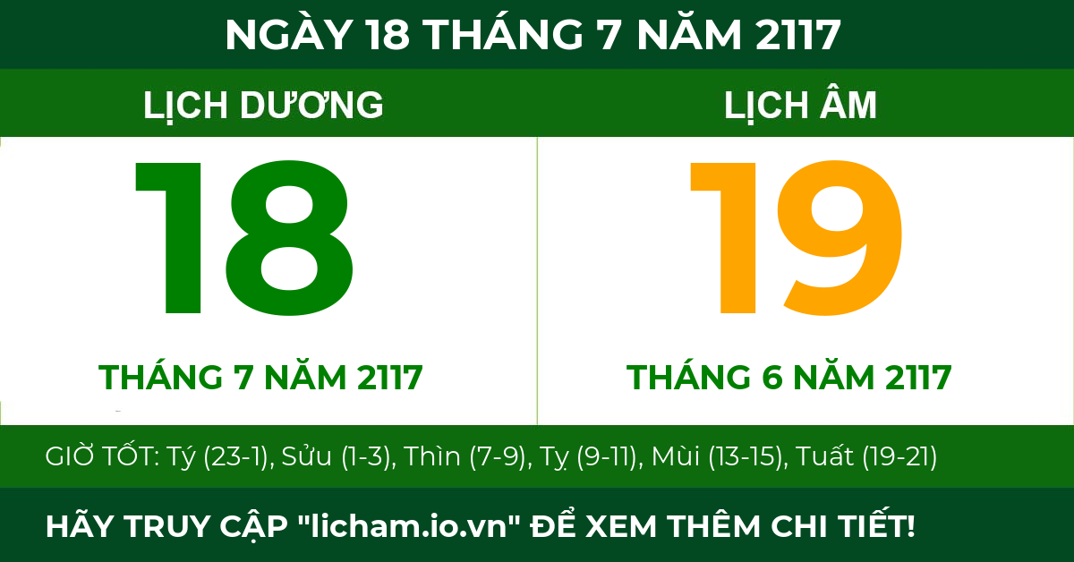 lịch âm ngày 18 tháng 7 năm 2117