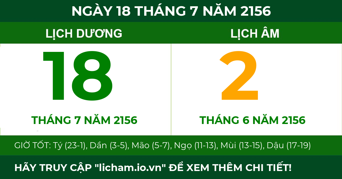 lịch âm ngày 18 tháng 7 năm 2156