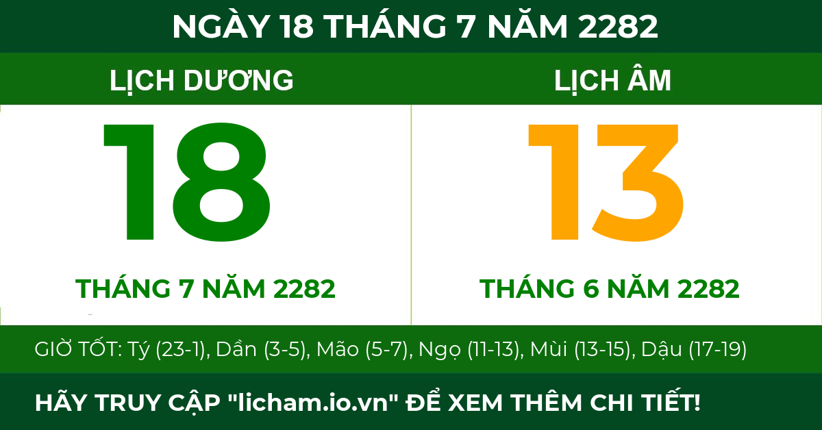 lịch âm ngày 18 tháng 7 năm 2282